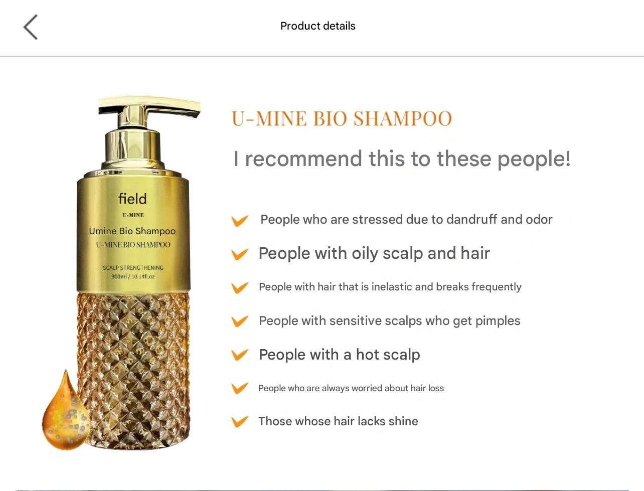 U MINE SHAMPOO ( MADE IN KOREA)