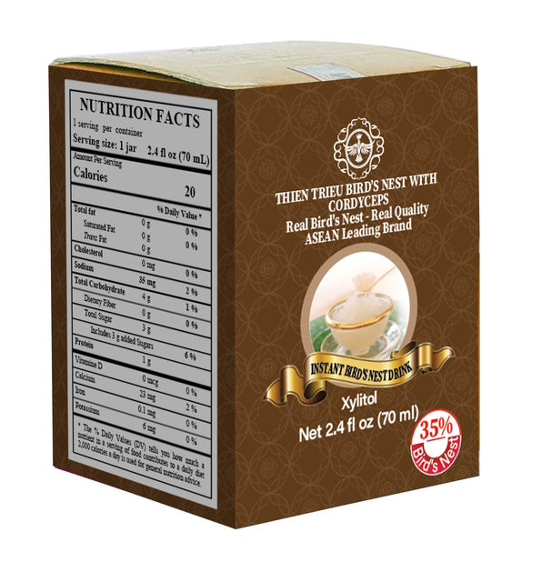 THIEN TRIEU PREMIUM BIRD'S NEST CORDYCEPS 35% SINGLE JAR