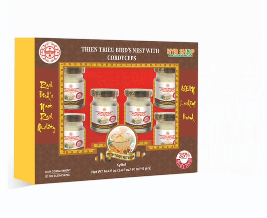 THIEN TRIEU PREMIUM BIRD'S NEST CORDYCEPS 35% 6 JARS
