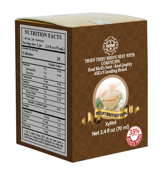 THIEN TRIEU PREMIUM BIRD'S NEST CORDYCEPS 35% SINGLE JAR